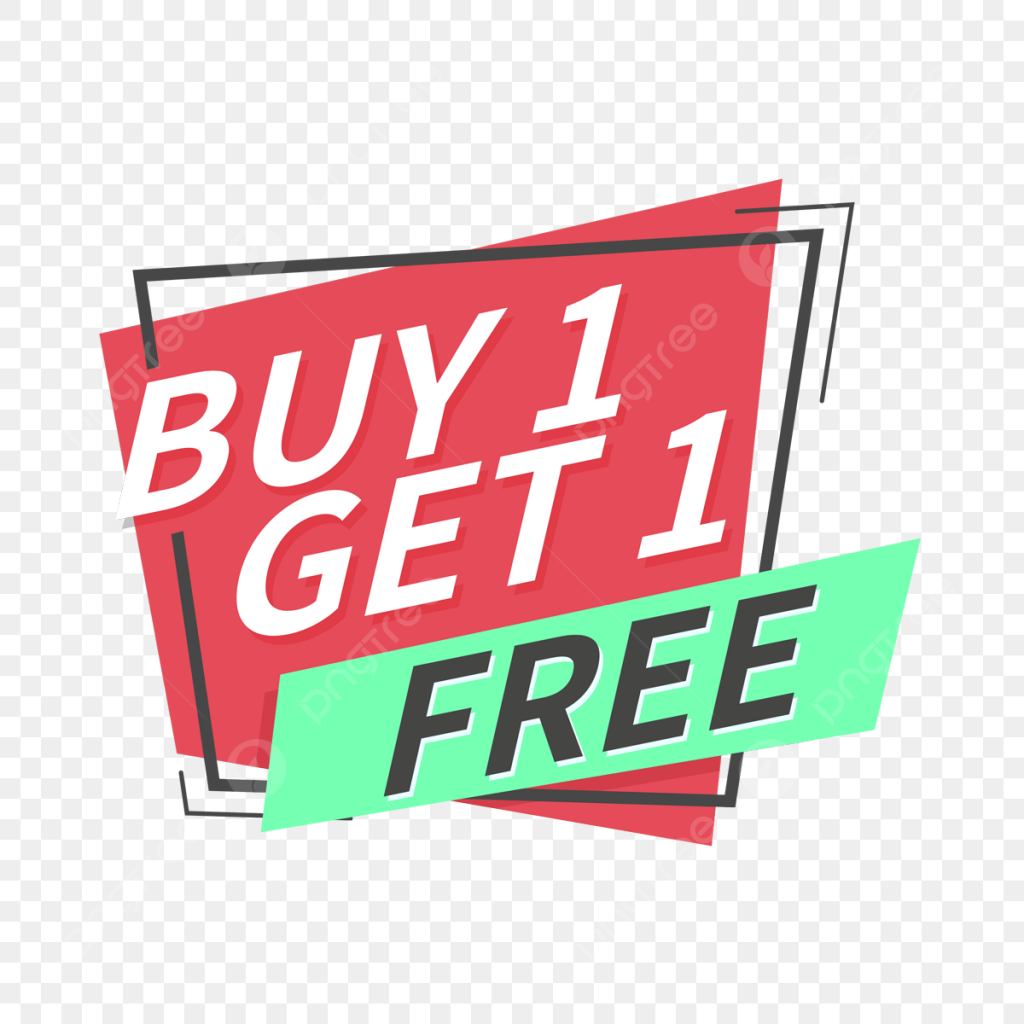 One Clipart Transparent Background, Buy One Get One Free Promotion ...